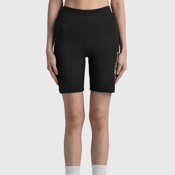 SPORTY & RICH Black Athletic Club Biker Shorts - Picture 1 of 3
